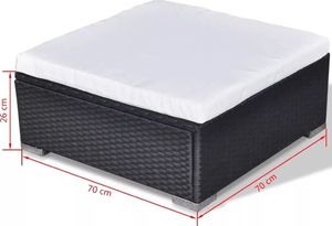 Elior zestaw mebli ogrodowych Daran, czarny (4181) 12