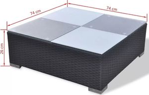 Elior zestaw mebli ogrodowych Daran, czarny (4181) 13