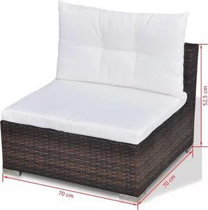 Elior zestaw mebli ogrodowych Daran, brązowy (4180) 11