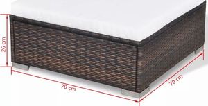 Elior zestaw mebli ogrodowych Daran, brązowy (4180) 12