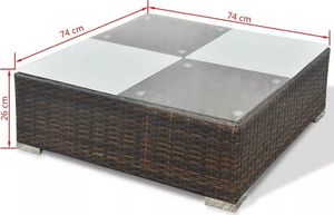 Elior zestaw mebli ogrodowych Daran, brązowy (4180) 13