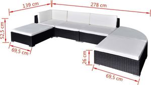 Elior zestaw wypoczynkowy do ogrodu Fonat, czarny (3868) 4