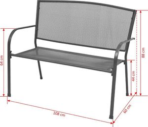 Elior ławka ogrodowa Saan, szara (4075) 6