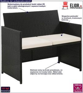 Elior Ławka ogrodowa Lanter - czarna 2