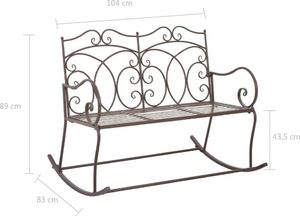 Elior bujana ławka ogrodowa Dion, brązowa (4160) 6