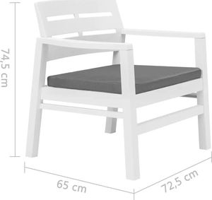 Elior zestaw mebli ogrodowych Ryvel, biały (4750) 12