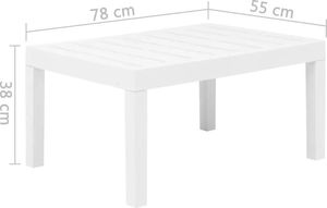 Elior zestaw mebli ogrodowych Ryvel, biały (4750) 13