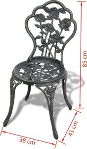 Elior zestaw mebli bistro do ogrodu Mesa, zielony (4189) 8