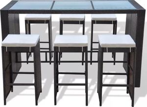 Elior zestaw barowy do ogrodu Kyle, brązowy (4170) 2