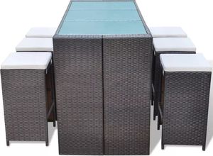 Elior zestaw barowy do ogrodu Kyle, brązowy (4170) 3