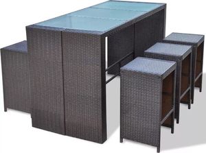 Elior zestaw barowy do ogrodu Kyle, brązowy (4170) 4