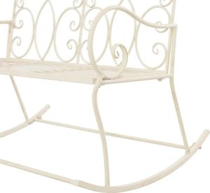 Elior bujana ławka ogrodowa Dion, biała (4159) 5