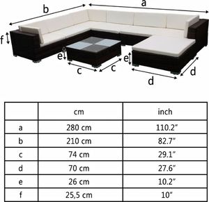 Elior zestaw wypoczynkowy do ogrodu Caste 3X brązowy (3859) 6