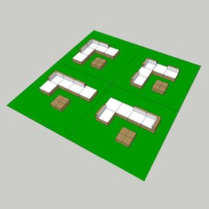 Elior zestaw wypoczynkowy do ogrodu Caste, czarny (3856) 4