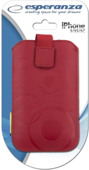 Esperanza Etui na telefon komórkowy skóropodobne czerwone iPhone (EMA101R-IP5) 2