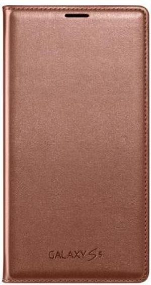 Samsung Galaxy S5 Flip Wallet Cover z ukrytą kieszenią kolor złoty (EF-WG900BDEGWW) 1