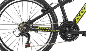 Kross Rower Kross DUST Junior 1.0 24" czarno-limonkowy mat Uniwersalny 2