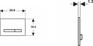 Przycisk spłukujący Geberit 115.788.11.2 PRZYCISK URUCH. SIGMA50, PRZEDNI, BIAŁY // DLP.G.115.788.11.2 13