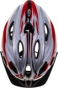 Biko Kask rowerowy Basic biały-srebrny-czerwony r. S 3