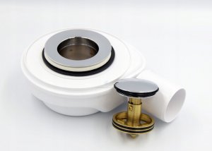 Syfon AKCES 19231 SYFON BRODZIK.KLIK-KLAK SPEED2 FI 50, WYS. 50MM, ODPŁYW FI50 30L/MIN, CZYSZCZ. Z GÓRY, STAL NIERDZ. // S.BRODZ.A.50-SPEED2-30L 3