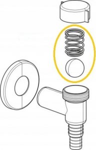 Syfon AKCES 19949 SYFON PRALKOWY NATYNK. PP BIAŁY, FI 32// S.PRAL.A.32-PP 2