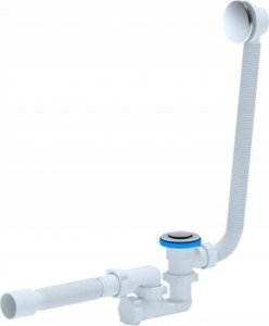 Syfon AKCES 19973 SYFON WANNOWY, KOREK METAL. KLIK-KLAK CHROM., OSŁONA ABS CHROM. FI 40/50 ELAST. // SW+KLIK-KLAK-A 3