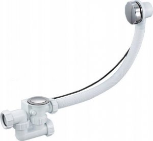 Syfon AKCES 19975P SYFON WANNOWY KOREK AUTOMAT. POKRĘTŁO CHROM, ODEJŚCIE OBROTOWE FI 50 // SW+AUTOMAT 5