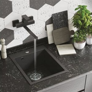 Zlewozmywak Laveo SBHA710T ZLEW CHICHI POLIGRAN 1-KOM. 48X39 CZARNY + SYF. Z BAT. ELZA // ZL.LA.CHICHI-48X39-CZ+SYF 3