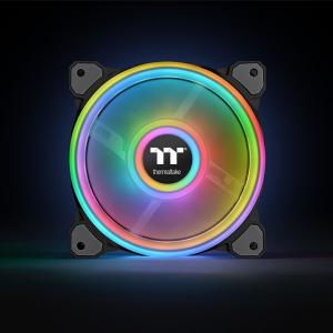 Wentylator Thermaltake Riing Quad 14 RGB  3-pack + Hub Czarne (CL-F089-PL14SW-A) 4