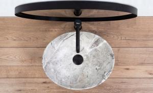 Umywalka Rea Sofia nablatowa 41cm szara 3