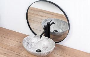 Umywalka Rea Sofia nablatowa 41cm szara 4