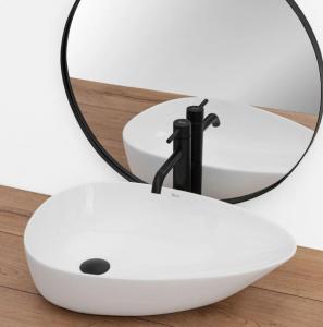 Umywalka Rea Greta nablatowa 56cm biała 2