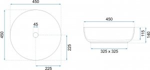 Umywalka Rea REA-U8493 UMYWALKA ELMA - NABLATOWA // CE.REA.U-ELMA 7
