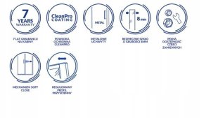 Cersanit Drzwi przesuwne, szklane 120cm (S159-007) 5