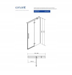 Cersanit S159-006 DRZWI NA ZAWIAS. KAB, PRYSZNIC CREA 90X200 PRAWE TRANSP. // KNC.DRZ-CREA-90X200-TR-P 16