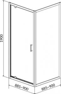 Cersanit Kabina kwadratowa Arteco Pivot (S157-010) 2