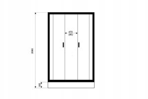 Cersanit S157-009 KABINA KWADRATOWA ARTECO PIVOT 80X80X190 SZKŁO TRANSP. // KNC.ART-PIVOT-80X190 13
