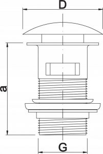 Przycisk spłukujący Hydroland SPUST STEROW.KLIK-KLAK MAŁY 5/4 Z TULEJĄ-PRZELEW HYDROLAND ( K.KKM.T) // S.SPUST.KLIK-KLAK-H-MAŁY-T 5