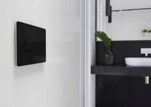 Przycisk spłukujący Cersanit S97-058 PRZYCISK ACCENTO KWADRAT PNEUMAT, SZKŁO CZARNE // DLP.C.ACCENTO-KW-P-SZKŁO-CZARNE 5