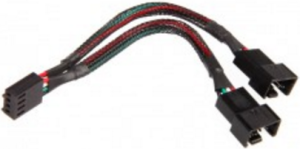 Aqua Computer 4-pin - 4-pin x2, 0.1m, Czarny (53124) 2