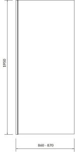 Cersanit S162-008 ŚCIANKA KAB. PRYSZNIC. MODUO 90X195 TRANSP. // KNC.ŚĆ-MODUO-90X195-TR 9