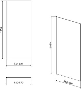 Cersanit S162-008 ŚCIANKA KAB. PRYSZNIC. MODUO 90X195 TRANSP. // KNC.ŚĆ-MODUO-90X195-TR 10