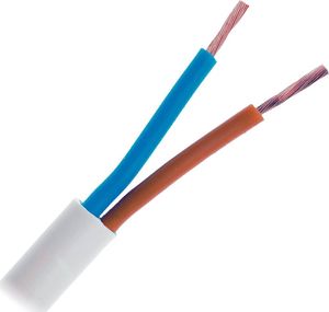 Elektrokabel ElektroKabel Przewód mieszkaniowy linka H03VV-F OMY 2x0,5mm 300V biały 1mb 1