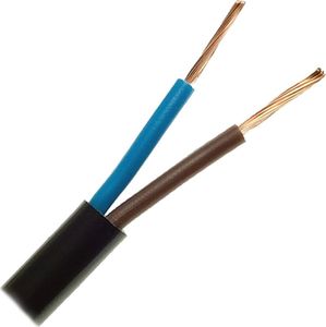 Elektrokabel ElektroKabel Przewód mieszkaniowy linka H03VV-F OMY 2x1,0mm 300V czarny 1mb 1