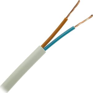 Elektrokabel Elektrokabel Przewód mieszkaniowy płaski linka H03VVH2-F OMYp 2x0,75mm 300V biały 1mb 1
