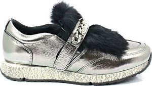 Venezia VENEZIA 278973R94 SREBRNE - Sneakersy z futerkiem 37 2