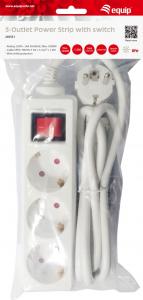 Listwa zasilająca Equip 3 gniazda 1.5 m biała (245551) 2