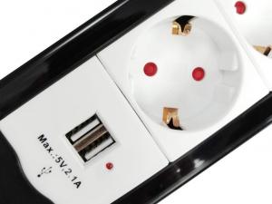 Listwa zasilająca Equip przeciwprzepięciowa 4 gniazda 1.5 m biało-czarna (245553) 5