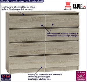 Elior Komoda Syntia 120 cm - dąb sonoma 2