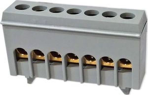 Plus PLUS Zacisk przyłączeniowy na szynę mostek izolowany 7-polowy 7x16mm szary 1